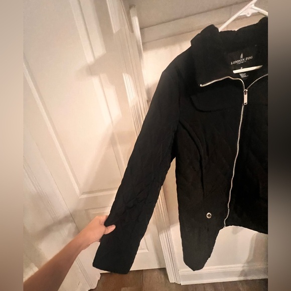 London Fog Quilted Black Jacket - Picture 6 of 10